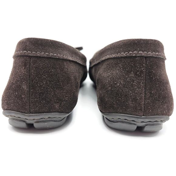 Prada Women’s Loafers Ebano Brown Suede Scamosciato Driving Shoes Itialian - Picture 12 of 16